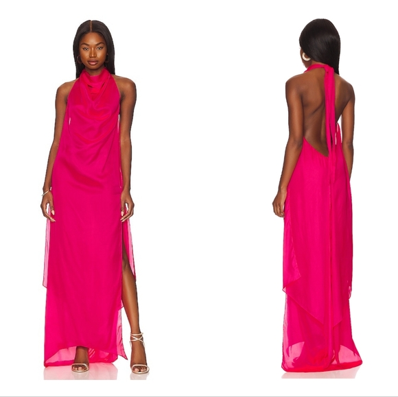 16. NWT BAOBAB X REVOLVE PROVIDENCIA MAXI DRESS IN FUSCHIA - Picture 1 of 6